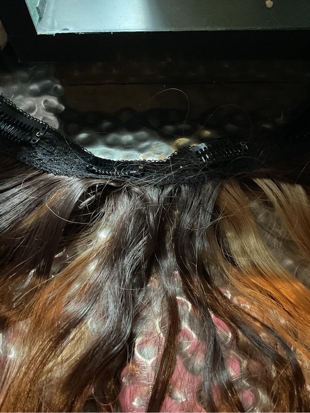 Premium Clip-In Hair Extensions in Dark Brown with Caramel Highlights